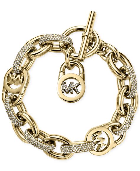 michael kors gold-tone link bracelet with p rose gold|Michael Kors bracelet sale.